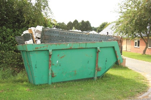 Green dumpster