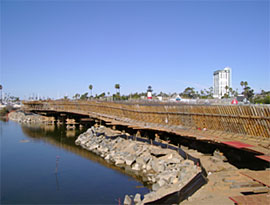 Bridge under construction over water